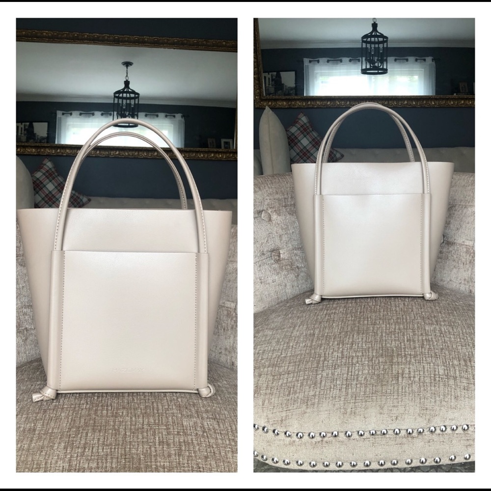 Vegan tote/bucket bag in taupe